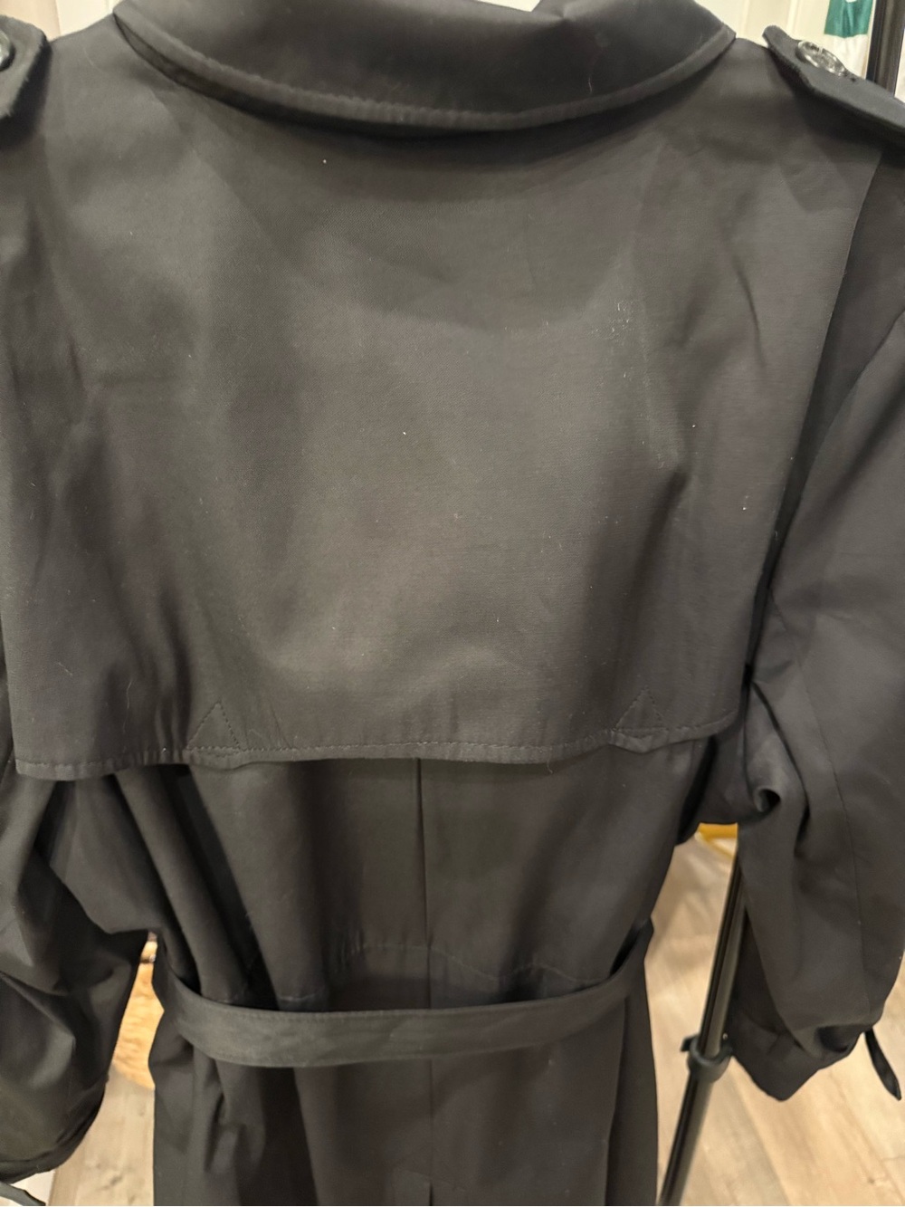 Ralph Lauren Black Double-Breasted Trench with Belt NWOT XXL - Picture 8 of 13